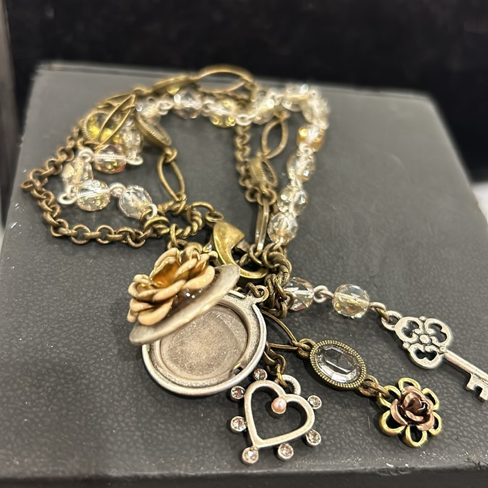 Vintage Rose Charm &Locket Bracelet,NWT